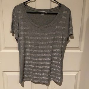 Forever 21 gray studded tee shirt.